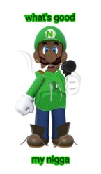 Black luigi Meme Template