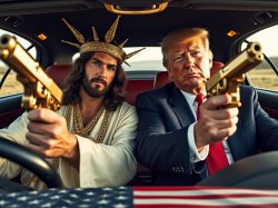 Jesus & Trump Meme Template