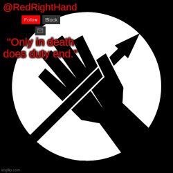 RedRightHand’s Announcement Template Meme Template