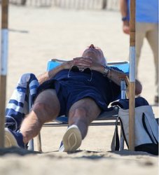 Biden on the beach Meme Template