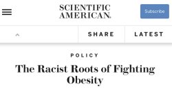 racist roots of fighting obesity Meme Template