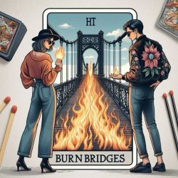 Tarot 7 HT | Burn Bridges Meme Template