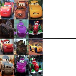 Team lightning McQueen approves Meme Template