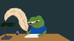 Pepe writing letter Meme Template