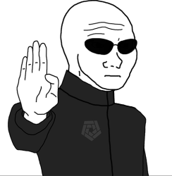 cool wojak with black shade Meme Template