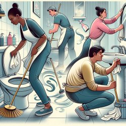 people cleaning the stinky bathrooms Meme Template