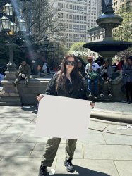 Ashley St. Clair Holding Sign #2 Meme Template