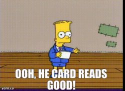 Bart-Simpsons-He-Card-Read-Good Meme Template