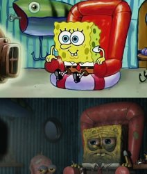 SpongeBob tired Meme Template