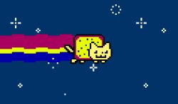 Pansexual Nyan Cat Meme Template