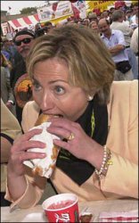 Hillary chowing down Meme Template