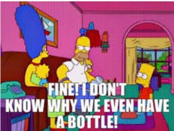 Simpsons bottle Meme Template