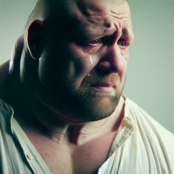 fat man with skinny neck crying Meme Template