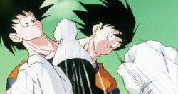 Goku avoiding fists Meme Template