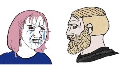 Crying Stacy and Chad Meme Template