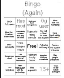 Updated bingo Meme Template