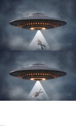 Ovni abduciendo y regresando a amlo mierdas de palacio Meme Template