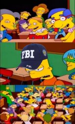 Bart Simpson FBI Meme Template