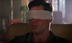 The Mummy: Blindfolded Burns Meme Template