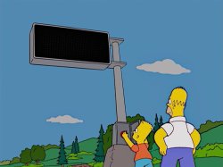 Simpsons Highway Sign Blank Meme Template