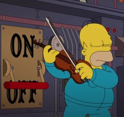 Homer Simpson Playing The Violin Meme Template