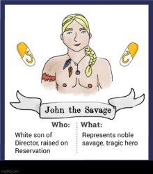 John the Savage card Brave New World Meme Template