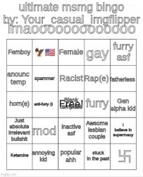 Your_casual_imgflipper's ultimate bingo Meme Template