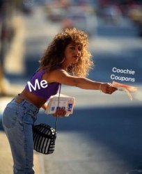woman with coupons Meme Template
