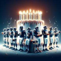 Chicago bears football players with a birthday cake Meme Template