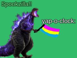Spookzilla announcement Meme Template