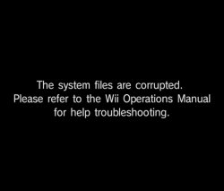 wii system files are corrupted Meme Template