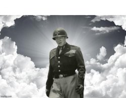 Patton in heaven Meme Template