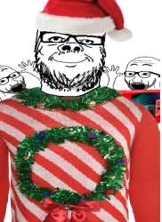 Christmas soyjaks Meme Template