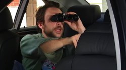 Charlie searching binoculars always Sunny IASIP Meme Template