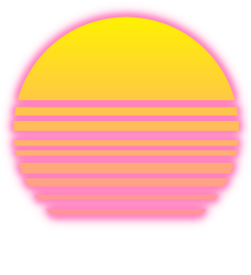 Retrowave Sun Meme Template