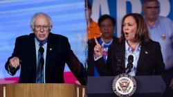 Bernie says Harris is Lying Meme Template