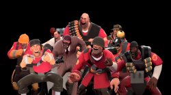 All 9 tf2 mercs laughing at you Meme Template