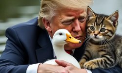 Donald Trump With Duck and Cat Meme Template