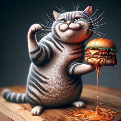 burger cat Meme Template