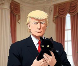 President Donald Trump Loves Cats Meme Template