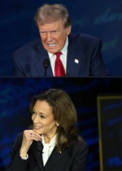 Trump, Kamala debate Meme Template