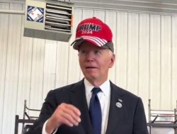 Biden Wears Trump Hat Meme Template