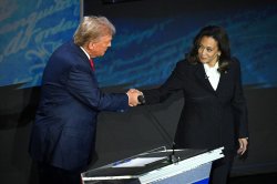 Harris Trump Handshake Meme Template