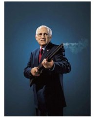 Dick Cheney with a shotgun Meme Template