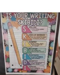 Skibidi Writing Meme Template