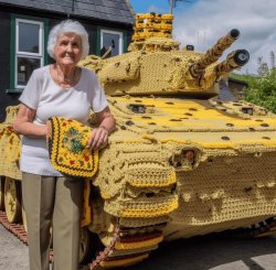 Grandma crochet tank Meme Template