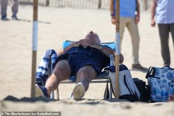 Biden Sleeping on Beach Meme Template