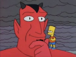 Bart Simpson Devil Meme Template