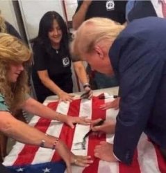 Trump Disrespects Flag Meme Template