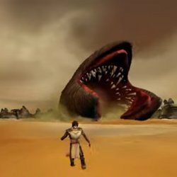 Dune sandworm + man Meme Template